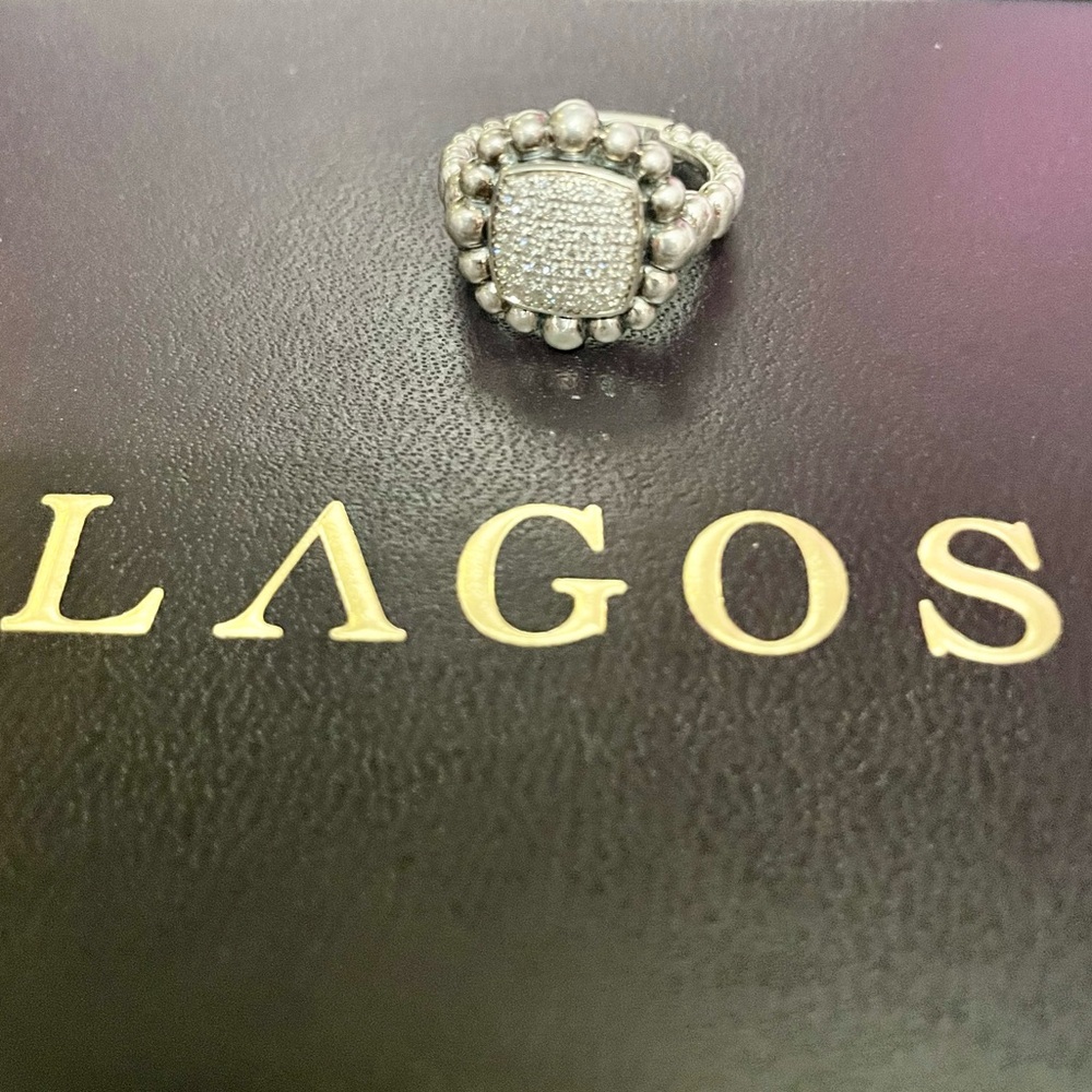 Lagos Caviar Spark Diamond Ring